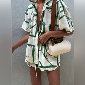 NWT Commense Print Drawstring Shorts Set